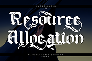 Resource Allocation - Gothic Font, a Blackletter Font by 177Studio (Thumbnail 1 of 6)