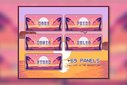 74x Sunrise Pixel Panels for Twitch, an Illustration by Custom Fonts & Patterns (Thumbnail 5 of 7)