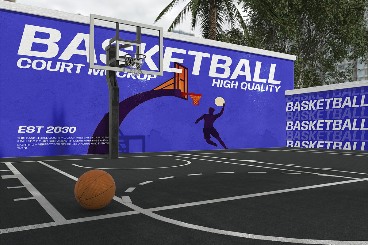 Basketball Court, an Advertising Mockup by Unerispace (Photo 5 of 5)