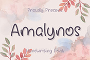 Amalynos Handwriting Font, a Handwritten Font by Aisyah (Thumbnail 1 of 4)
