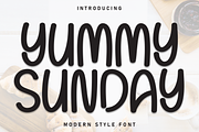 Yummy Sunday | Script Font, a Script Font by Scratchones (Thumbnail 1 of 8)