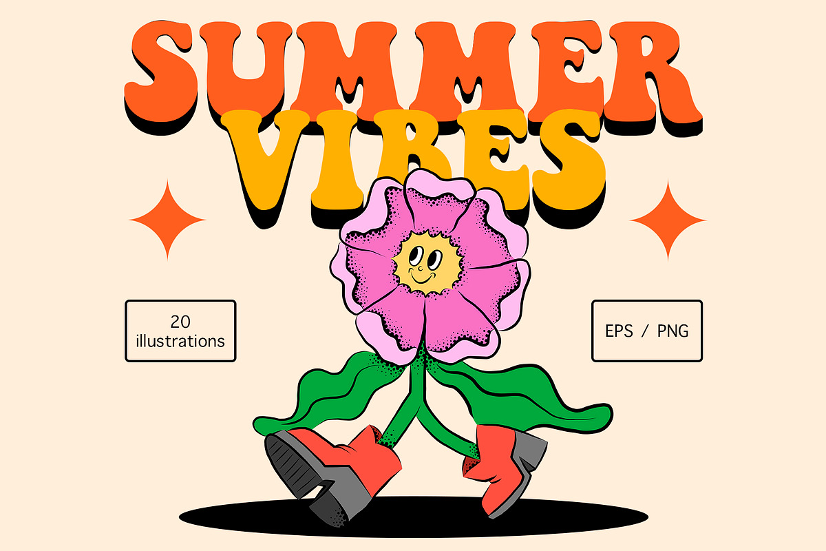 Summer Vibes - Vector Collection, an Illustration by Alina Sh (Photo 1 of 8)
