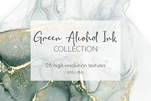 Green Alcohol Ink Collection