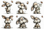 Whimsical Bunny with Butterfly Clipa, an Illustration by Libby Wishes (Thumbnail 4 of 6)
