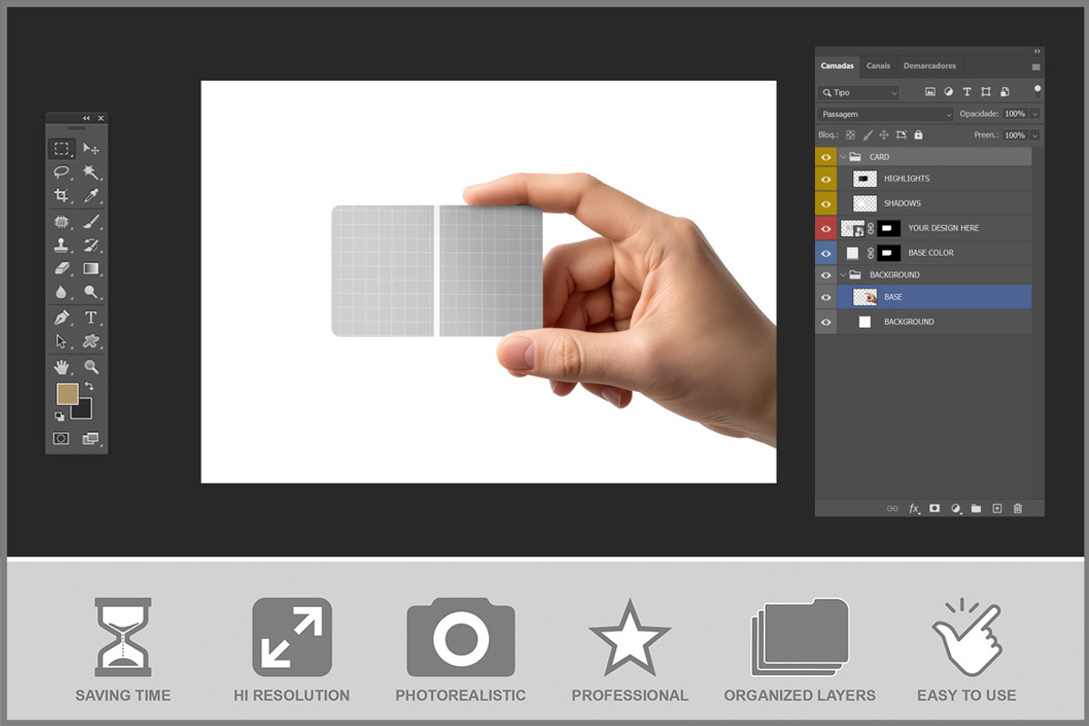 Business Card Mockup PSD, an Advertising Mockup by Bruno's Shop (Photo 3 of 4)