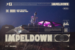 Impeldown Display Font & Symbols