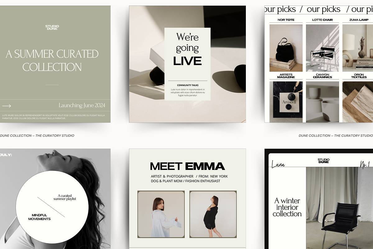 DUNE | Canva Social Media kit, a Social Media Template by The Curatory Studio (Photo 4 of 7)