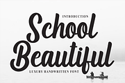 School Beautiful, a Handwritten Font by InermediaSTUDIO (Thumbnail 1 of 8)