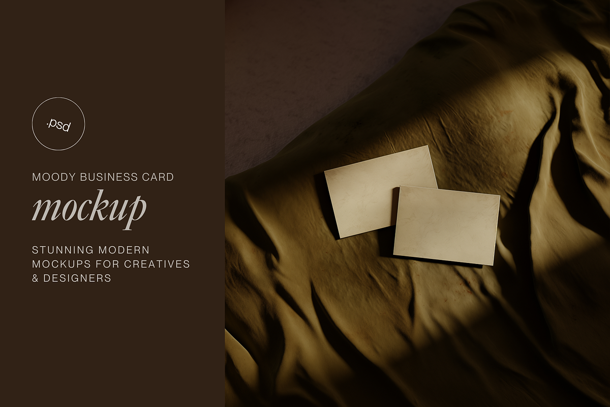 Olive Business Card Mockup, an Advertising Mockup by The Ethical Agency (Photo 1 of 3)