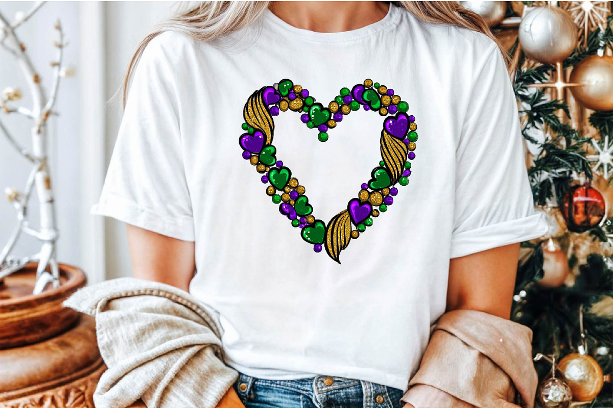 Watercolor Mardi Gras Beads Clipart, an Illustration by Sublimation Artist (Photo 5 of 6)