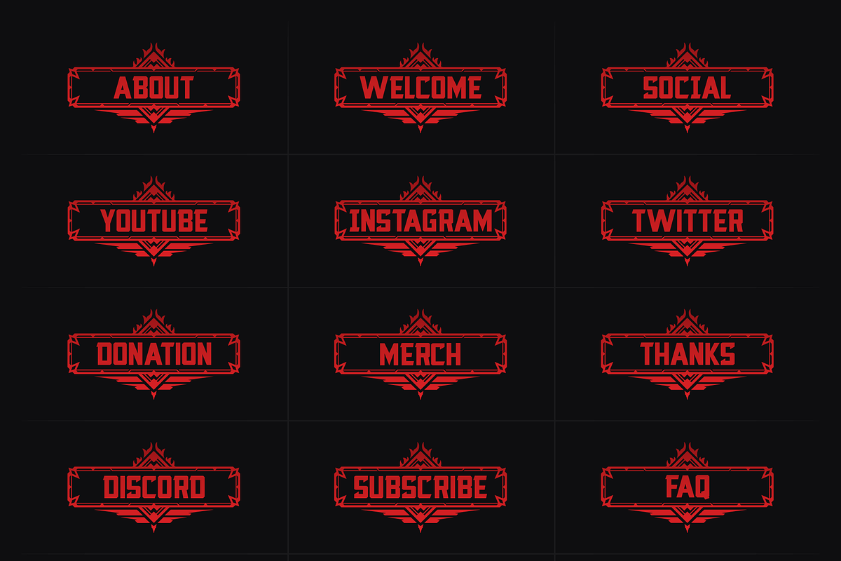 Hunter - Apex | 18 Twitch Panels, a Social Media Template by SageDsgn (Photo 2 of 6)