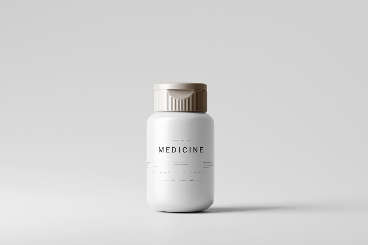 Plastic Medicine Bottle Mockup, a Cups & Container Mockup by pmvch (Photo 1 of 10)