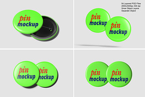 High-Quality Pin Mockup
