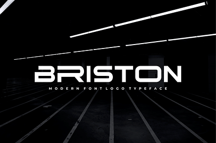 BRISTON - font logo typeface, a Sans Serif Font by Vroz Studio