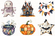 Patchwork Halloween Clipart, an Illustration by OK Design (Thumbnail 3 of 5)
