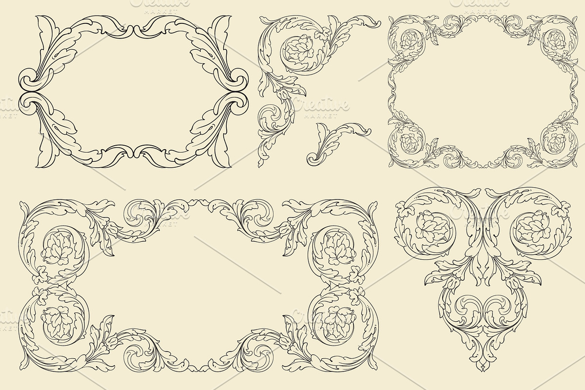 Frames and Borders Decorative vector, a Decorative Illustration by Samira (Photo 3 of 7)
