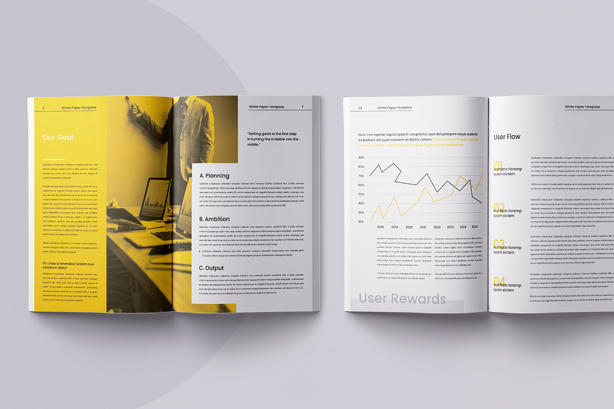 White Paper | Canva, InDesign, a Brochure Template by ArtisticLand (Photo 5 of 7)