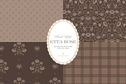 Vintage Brown Floral Print Patterns, a Pattern Graphic by Eclectic Anthology (Thumbnail 2 of 14)