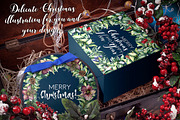 Delicate Christmas Watercolor bundle, a Seasonal Illustration by Yuliya Derbisheva (Thumbnail 3 of 14)