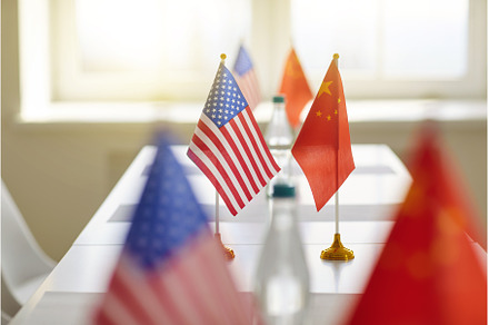 Flags of China and United States on, a Business Photo by StudioRomantic