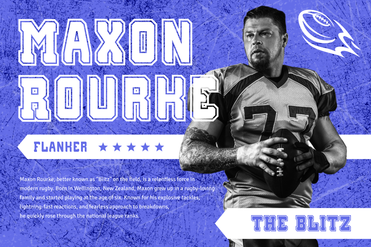 Rugby Squad - Rugby Sport Font, a Font by PutraCetol Studio (Photo 2 of 5)