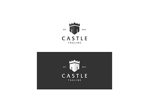 Castle logo design with a creative c, a Branding & Logo Template by LOGOCREATIVE