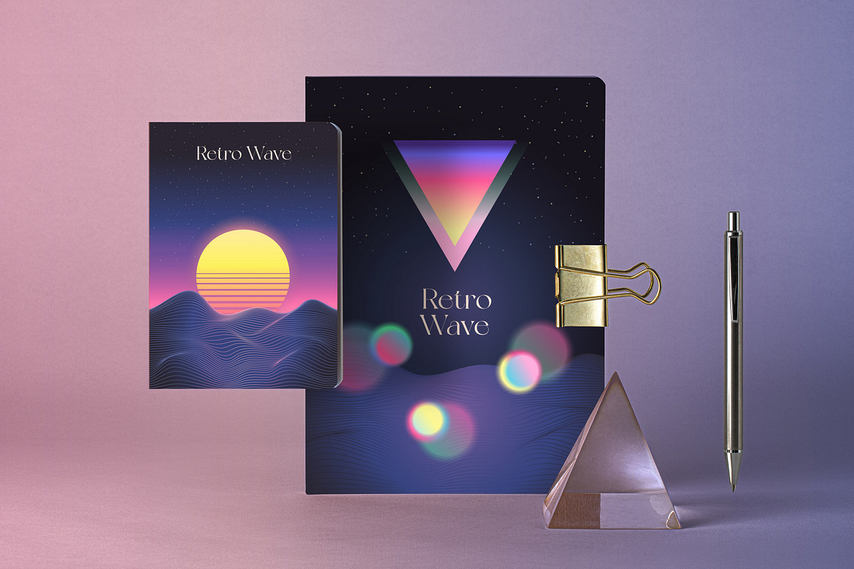 RETROWAVE 80s, 90s Synthwave Style, a Texture Graphic by Oksana Trygub (Photo 9 of 15)