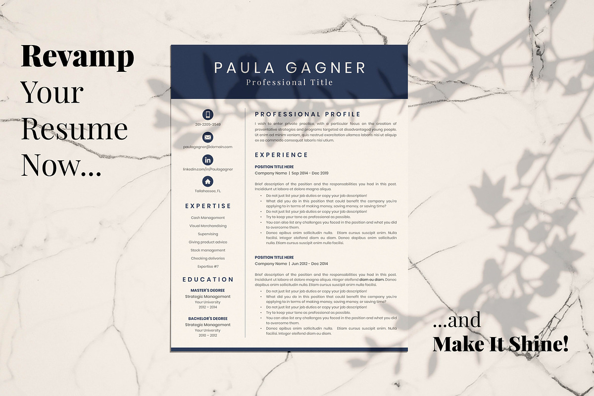 Accountant Resume CV with Experience, a Resume Template by HIRED Design Studio (Photo 18 of 18)