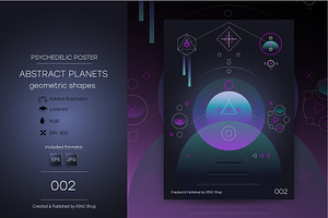 Psychedelic Abstract poster 02. Art., a Decorative Illustration by KENO Mascots
