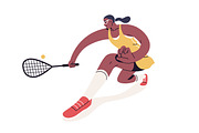 Squash players set. Sports game, a Sport Illustration by Good Studio (Thumbnail 3 of 5)