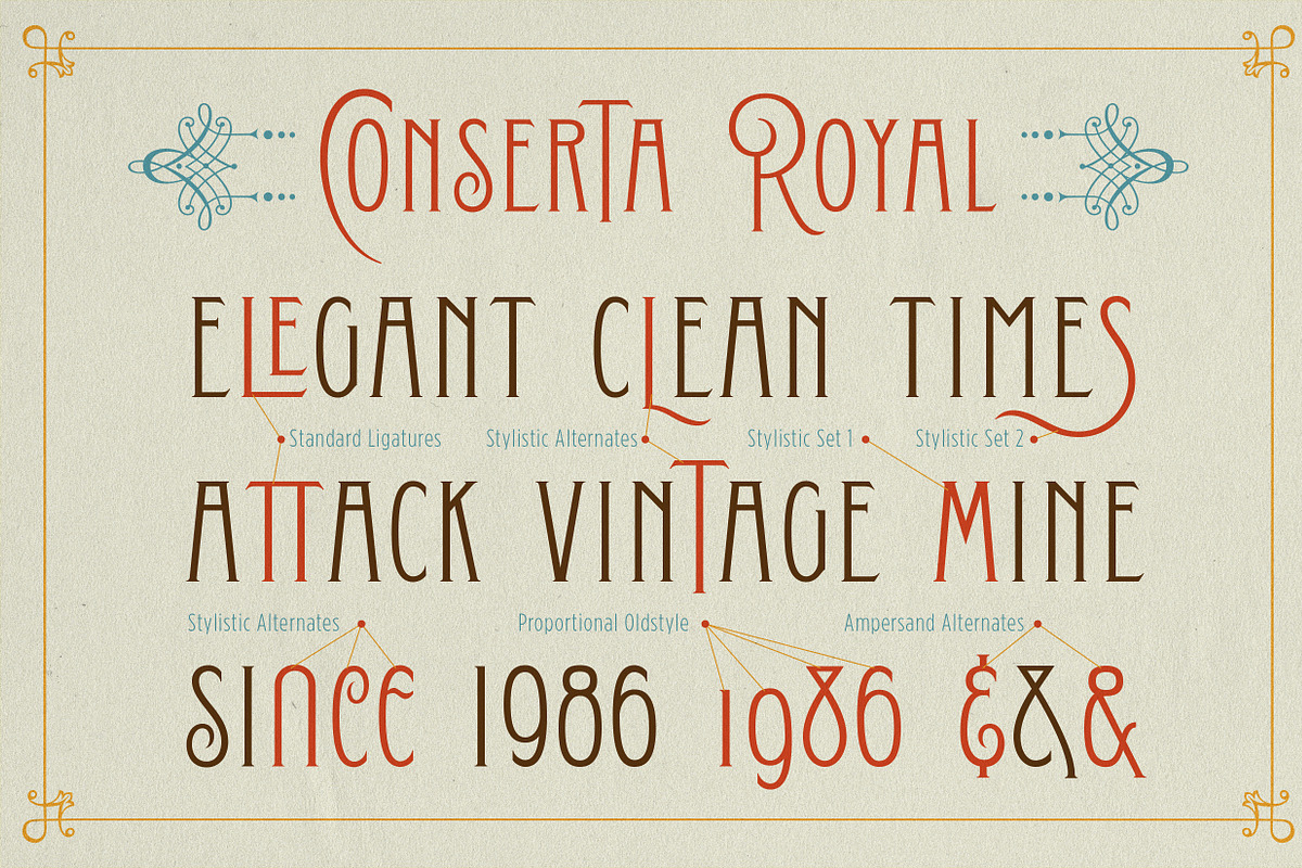 Conserta - Vintage Display Font preview 5