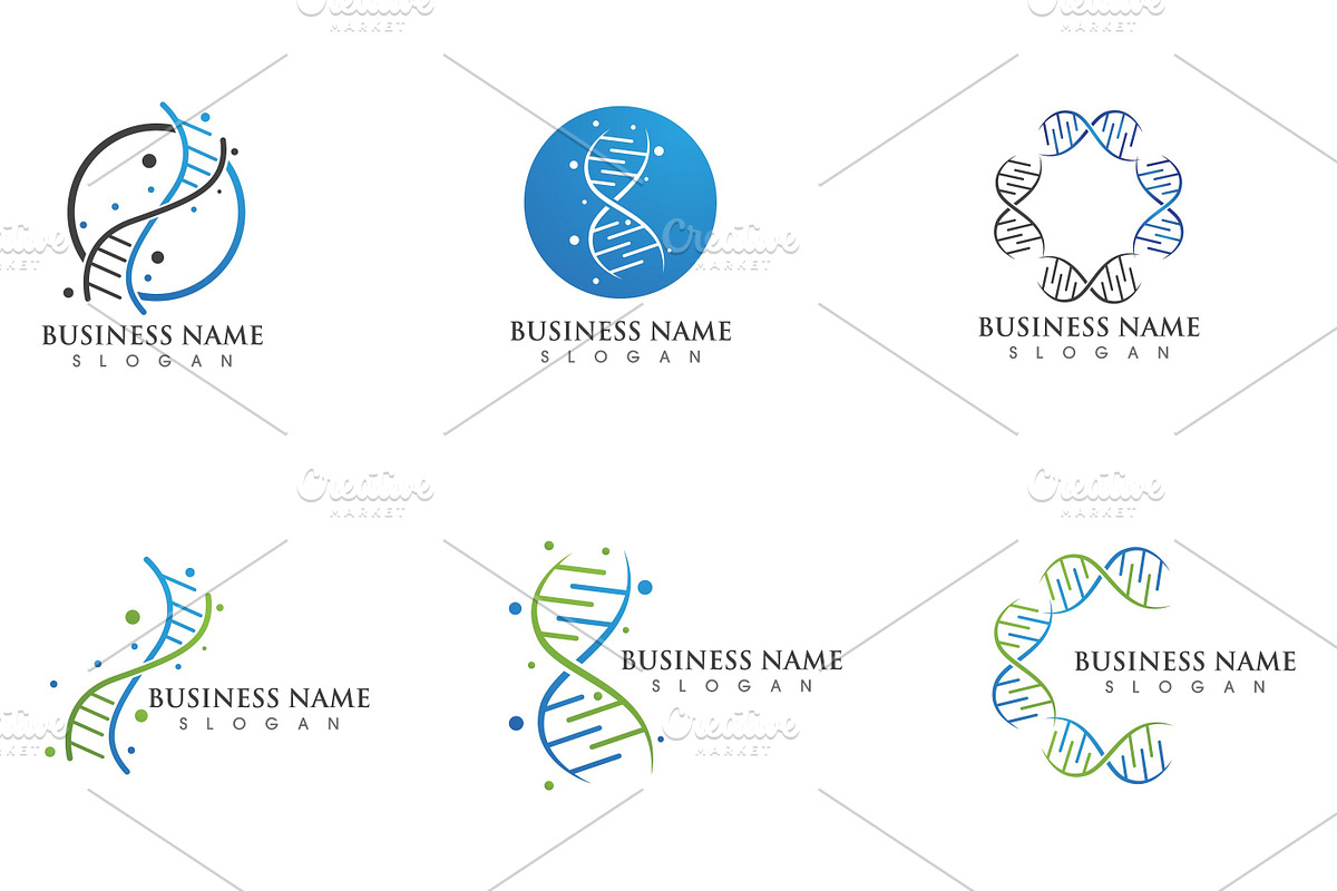 Dna lab logo vector, a Branding & Logo Template by LOGOCREATIVE