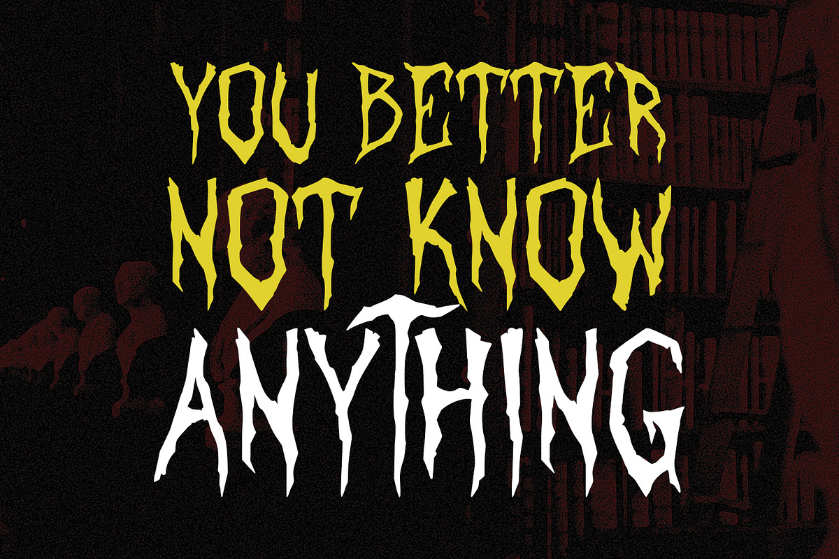 Theallezt Horror Scary Display Font, a Handwritten Font by Maulana Creative (Photo 4 of 7)