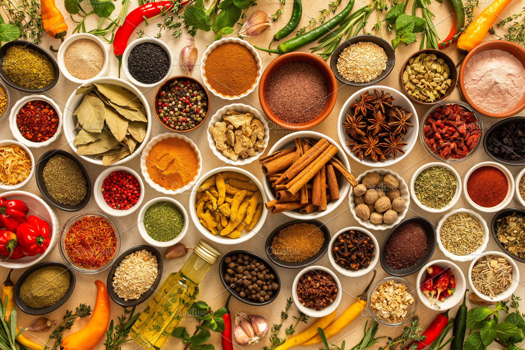 Diverse selection of cooking spices, a Food & Drink Photo by Pundateam
