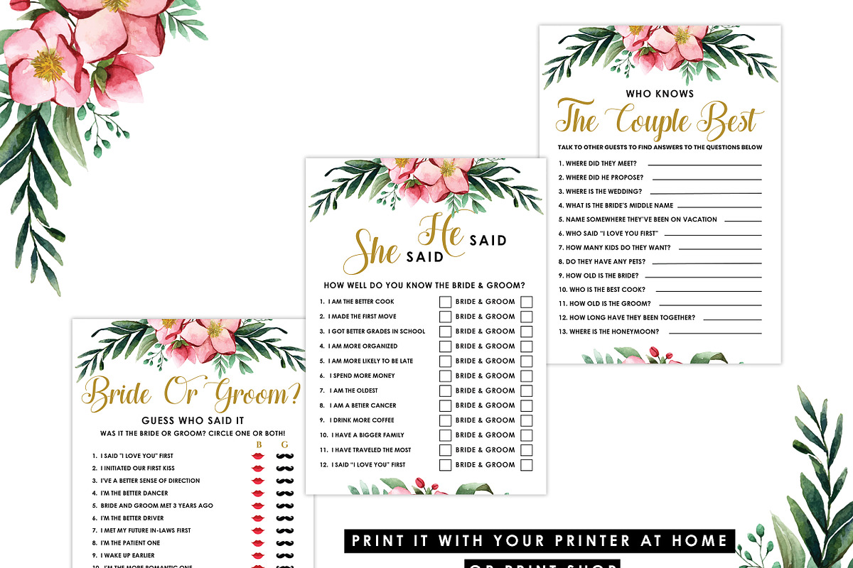 Bridal Shower Games, Set of 12, a Graphic by Wow Designs (Photo 5 of 5)
