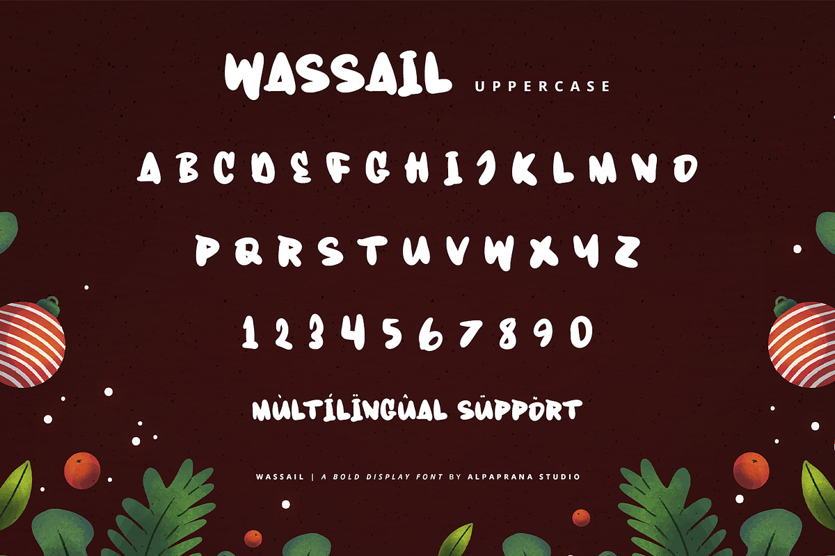 Wassail - Display Font, a Script Font by Alpaprana (Photo 8 of 9)