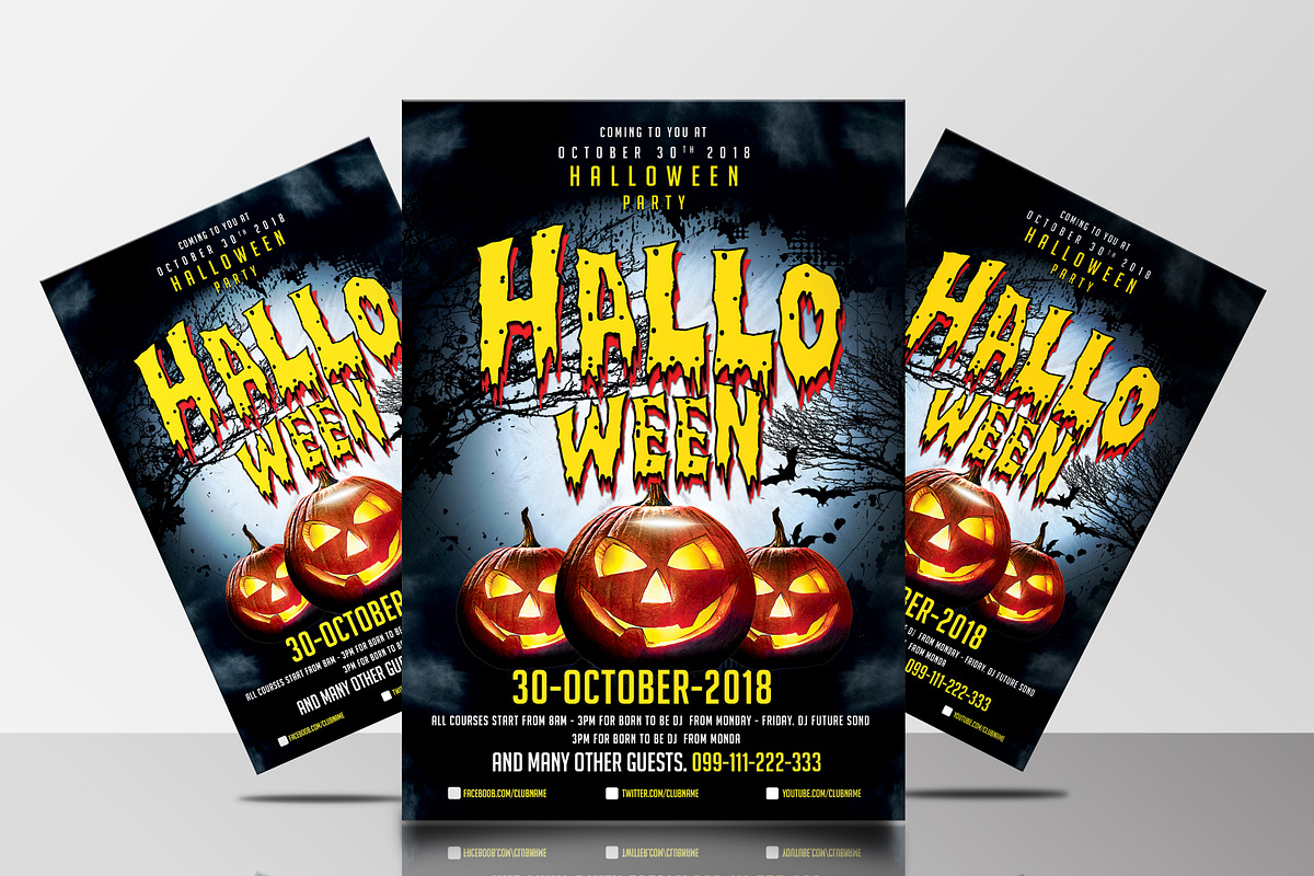 Halloween Party Flyers Bundle, a Flyer Template by AfzaalGraphics (Photo 19 of 19)