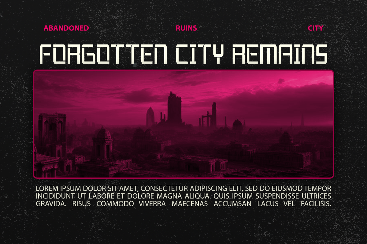 Pulseon Futuristic Display Font, a Sans Serif Font by Vadovastd (Photo 8 of 9)
