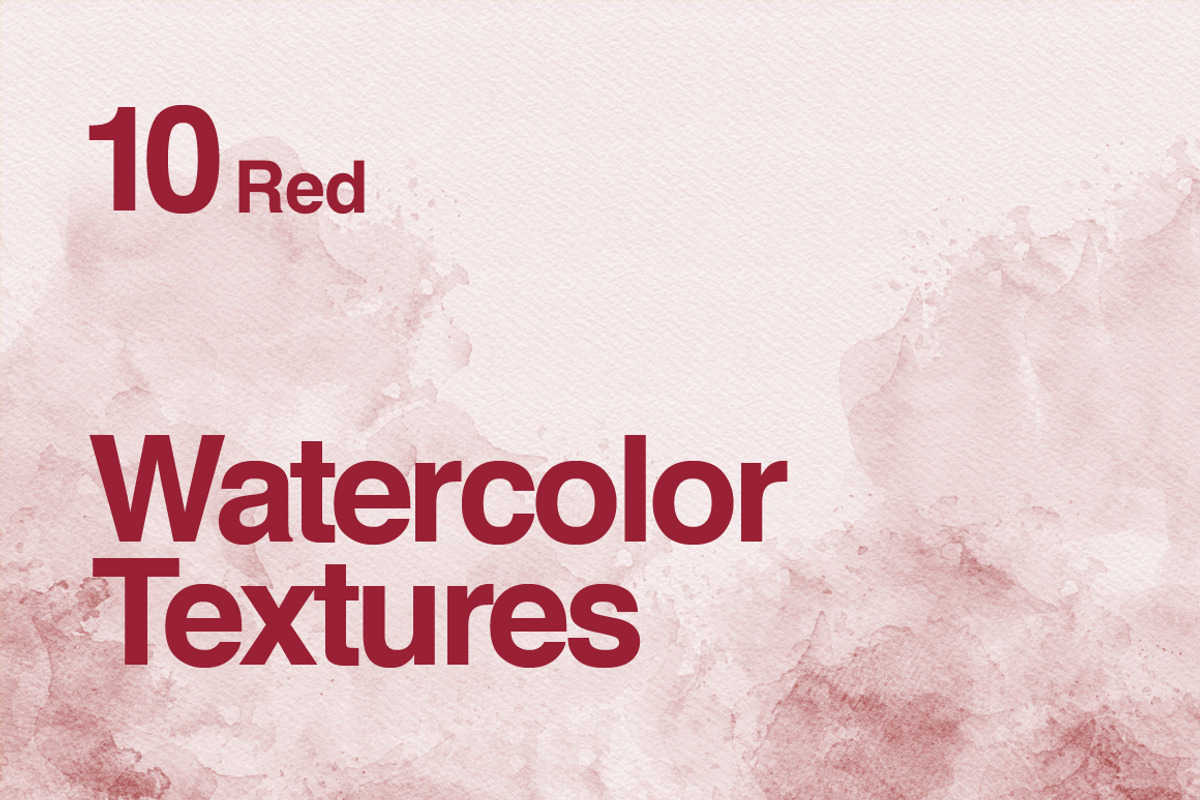 Red Watercolor Textures, a Texture Graphic by David Ristevski (Photo 1 of 11)