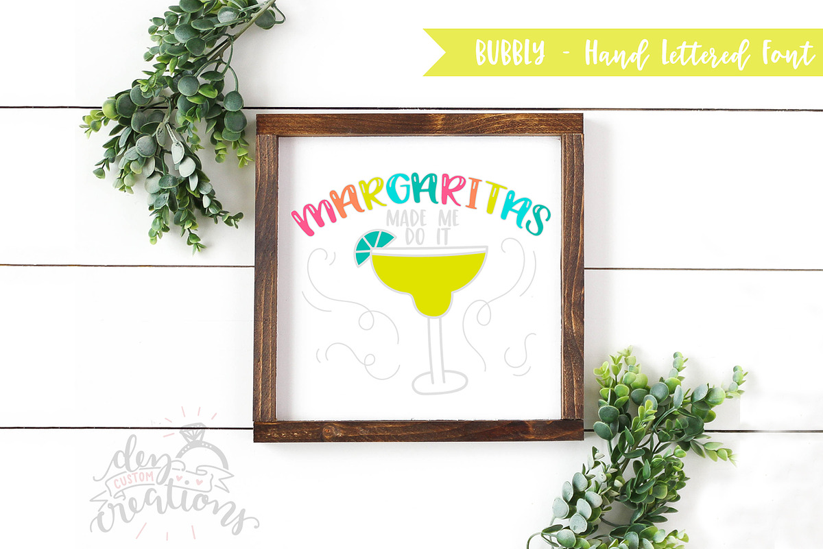 Bubbly - A Hand lettered Font preview 3
