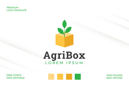 Agriculture Box Logo Template