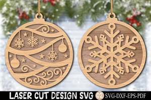 Christmas Ornament SVG Laser Cut, an Object Graphic by Rose Art