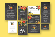 Floral Chalkboard Wedding Suite, an Invitation Template by Inkpower (Thumbnail 1 of 2)