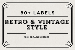 80+ Retro & Vintage Style Labels, a Branding & Logo Template by ThePhoton