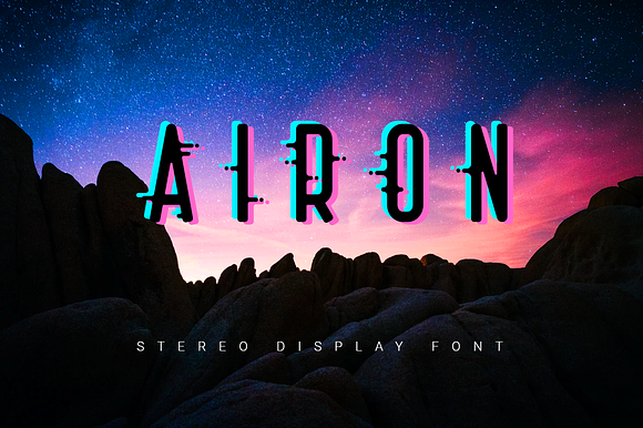 Airon| stereo effect font preview 6