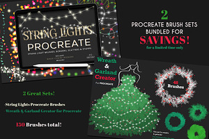 String Lights & Wreath Procreate Set