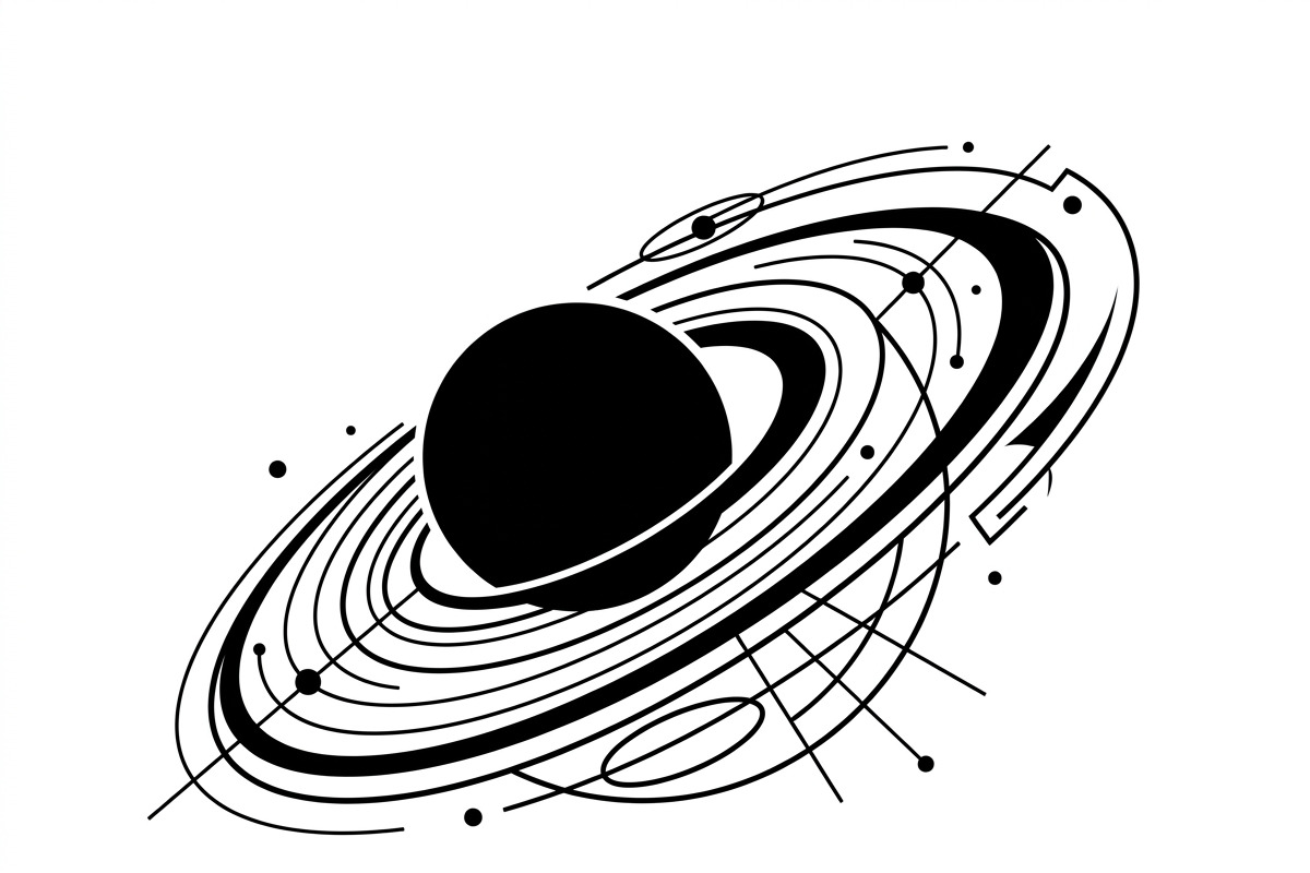 60 Planet Orbit Abstract Silhouette, an Empty State Illustration by Amazin_art (Photo 7 of 35)