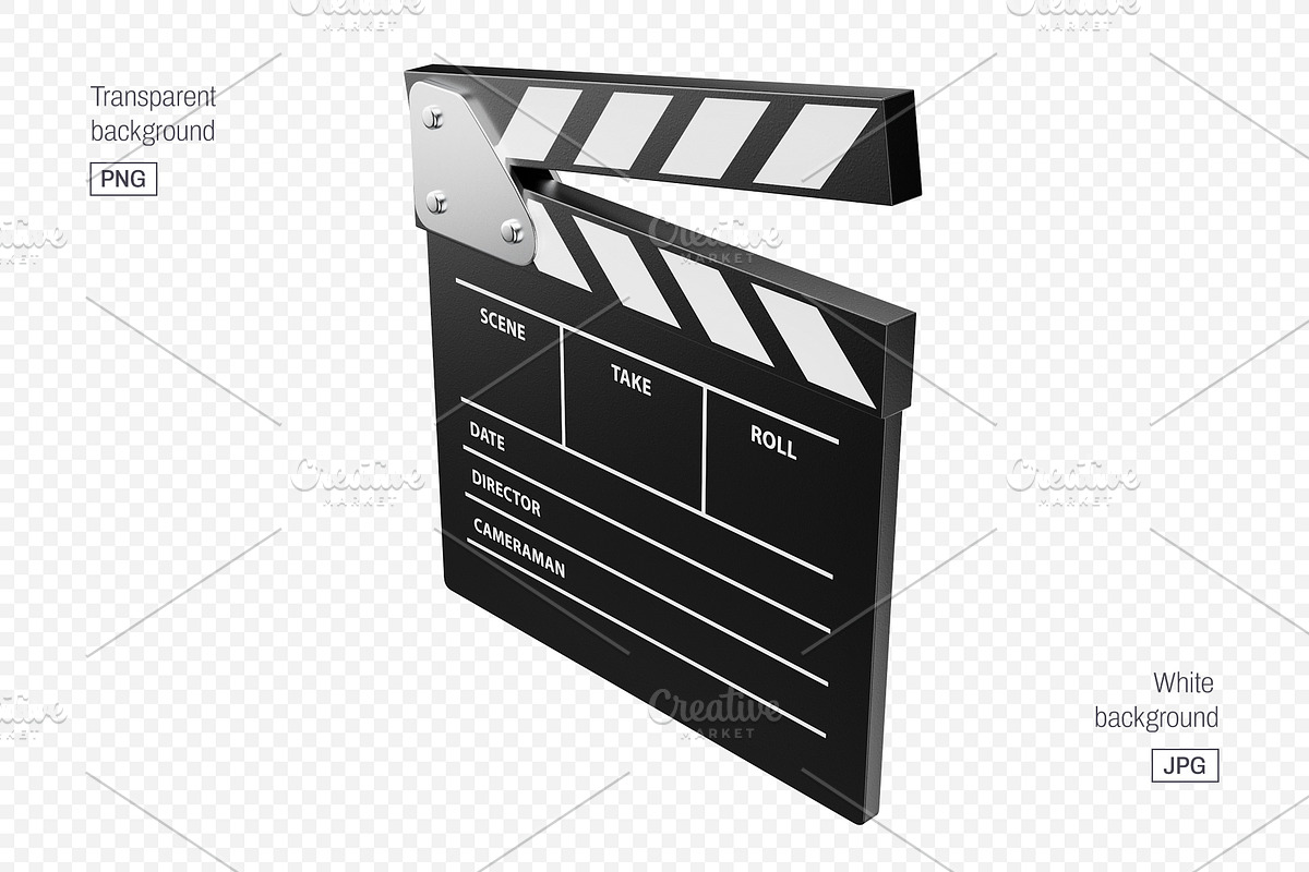 Movie Clapper Isolated PNG & JPG, an Object Graphic by LoopAll (Photo 7 of 7)