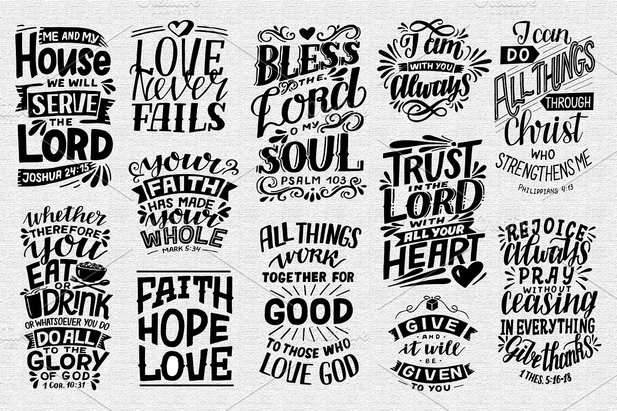MEGA BUNDLE 111 Bible Verses, an Illustration by Ola-la-la (Photo 11 of 17)