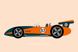 retro race car